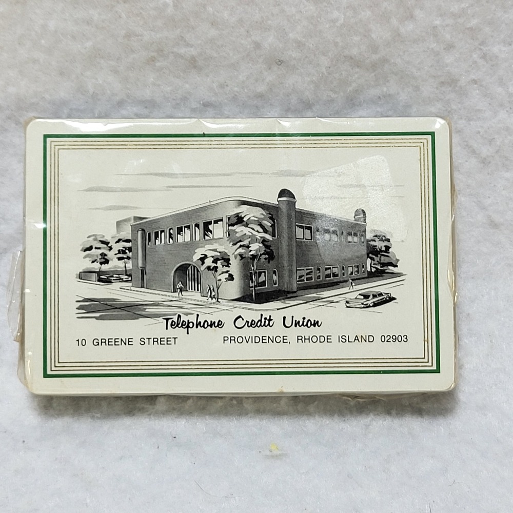 Vintage Redislip Playing Cards Telephone Credit Union Providence Rhode Island